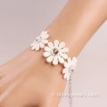 Marguerite blanche dentelle Bracelet pour femmes personnalisé Bracelets